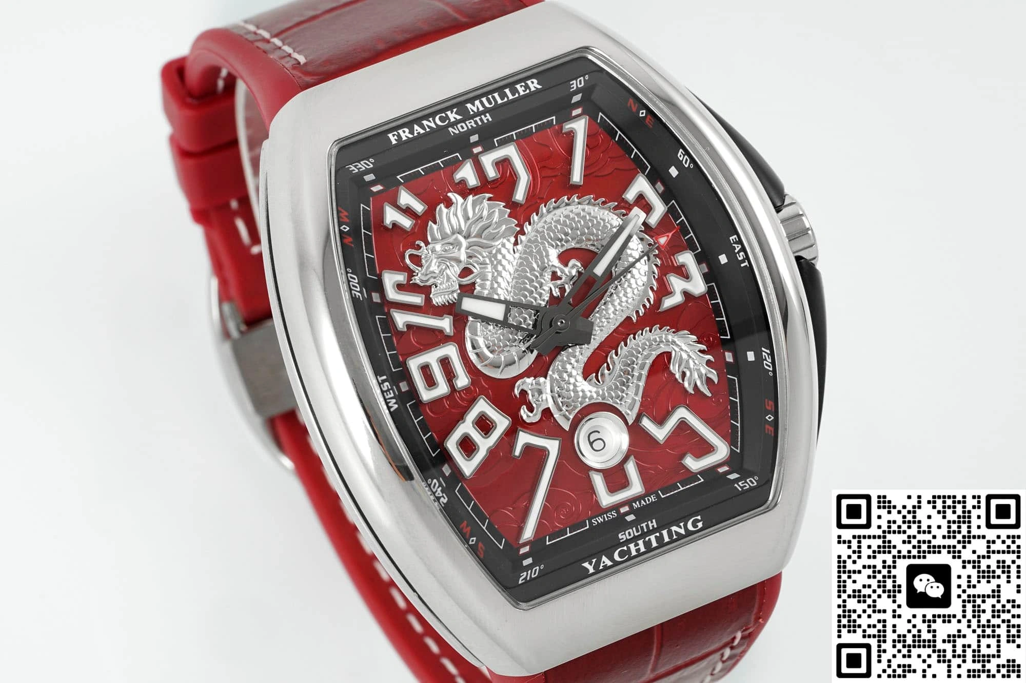 ABF Factory Franck Muller Vanguard Red strap 1:1 Best Edition Replica Watch