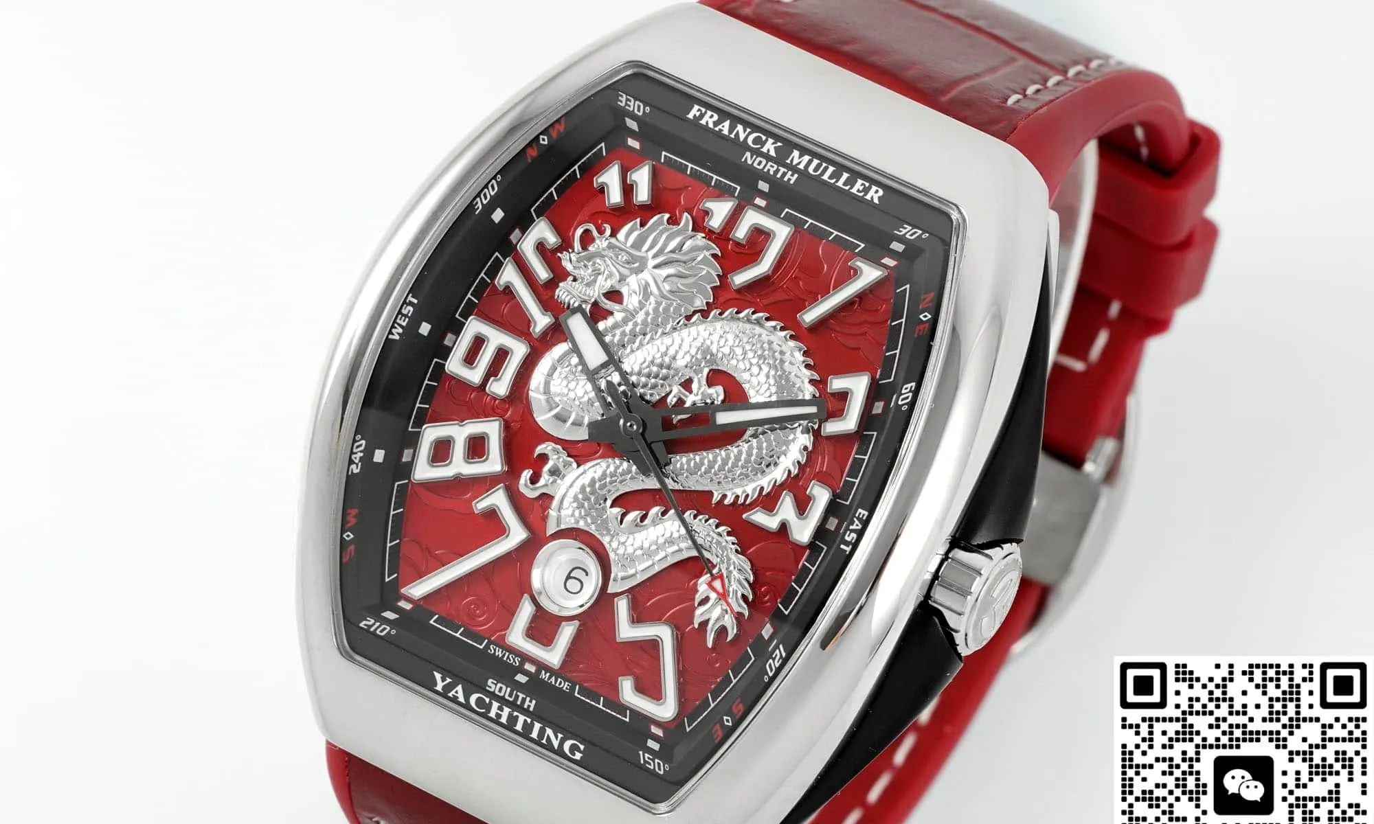 ABF Factory Franck Muller Vanguard Red strap 1:1 Best Edition Replica Watch