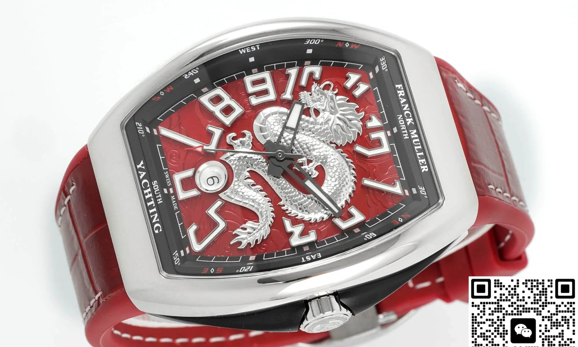 ABF Factory Franck Muller Vanguard Red strap 1:1 Best Edition Replica Watch