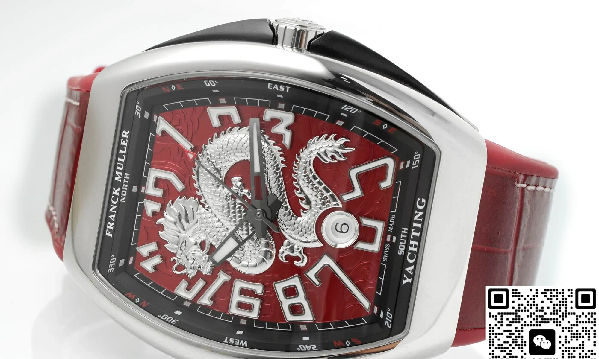 ABF Factory Franck Muller Vanguard Red strap 1:1 Best Edition Replica Watch