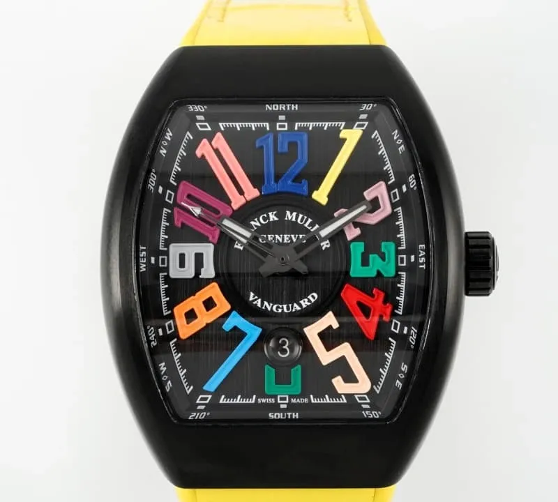 ABF Factory Franck Muller Vanguard Yellow strap 1:1 Best Edition Replica Watch