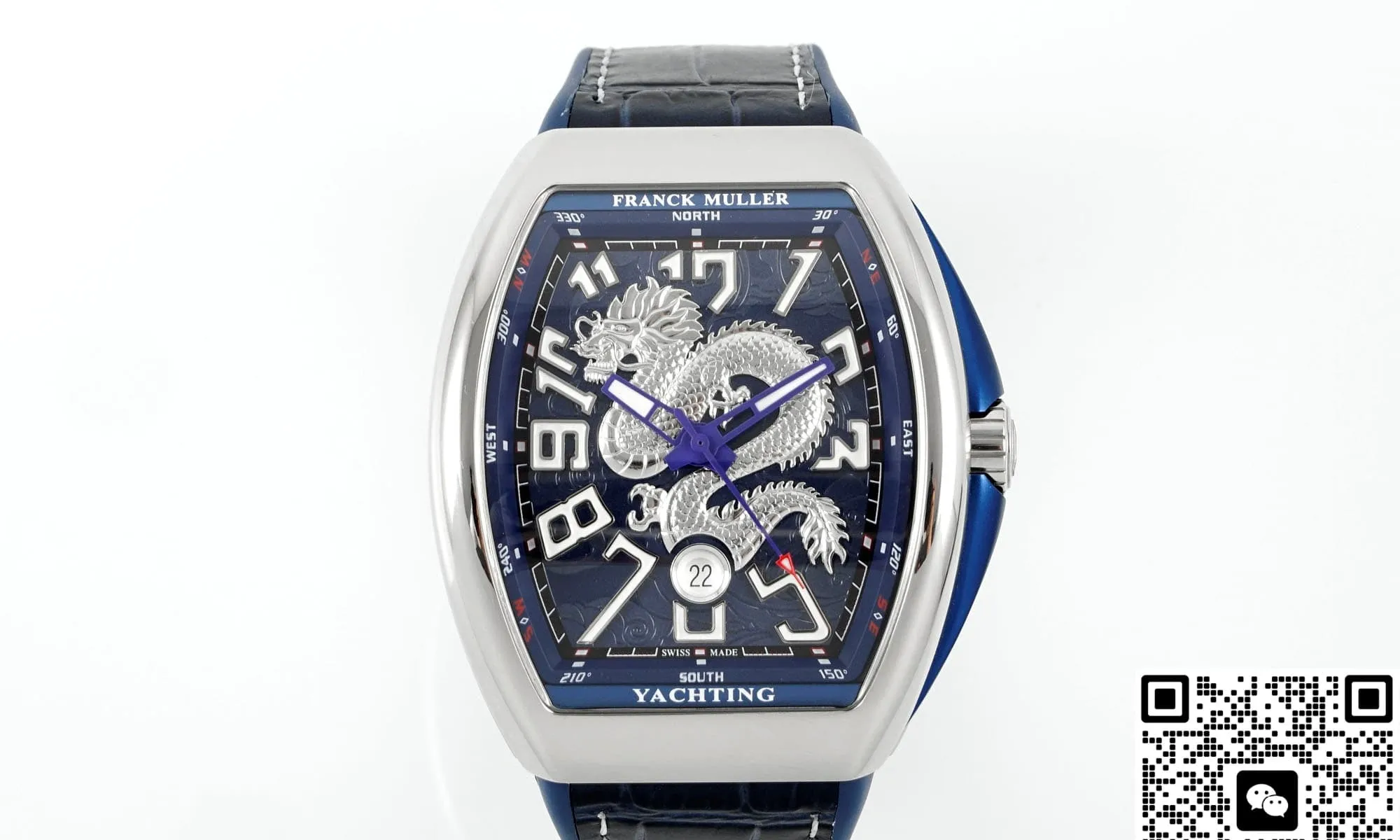 ABF Factory Franck Muller Vanguard blue strap 1:1 Best Edition Replica Watch