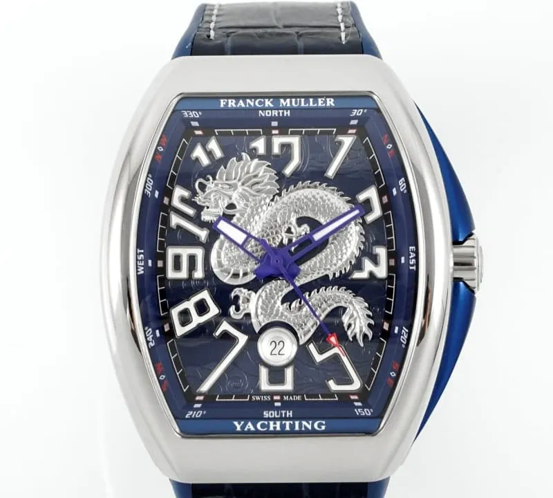 ABF Factory Franck Muller Vanguard blue strap 1:1 Best Edition Replica Watch