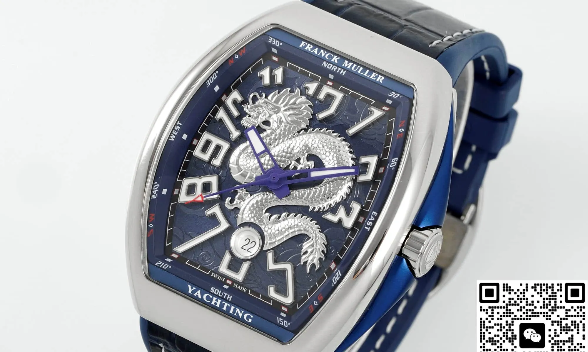 ABF Factory Franck Muller Vanguard blue strap 1:1 Best Edition Replica Watch
