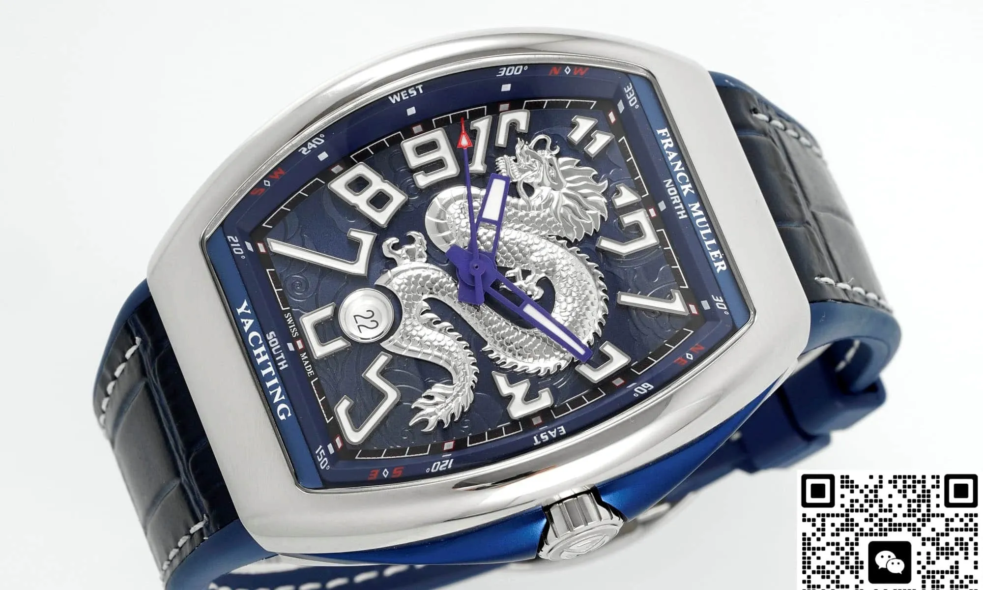 ABF Factory Franck Muller Vanguard blue strap 1:1 Best Edition Replica Watch