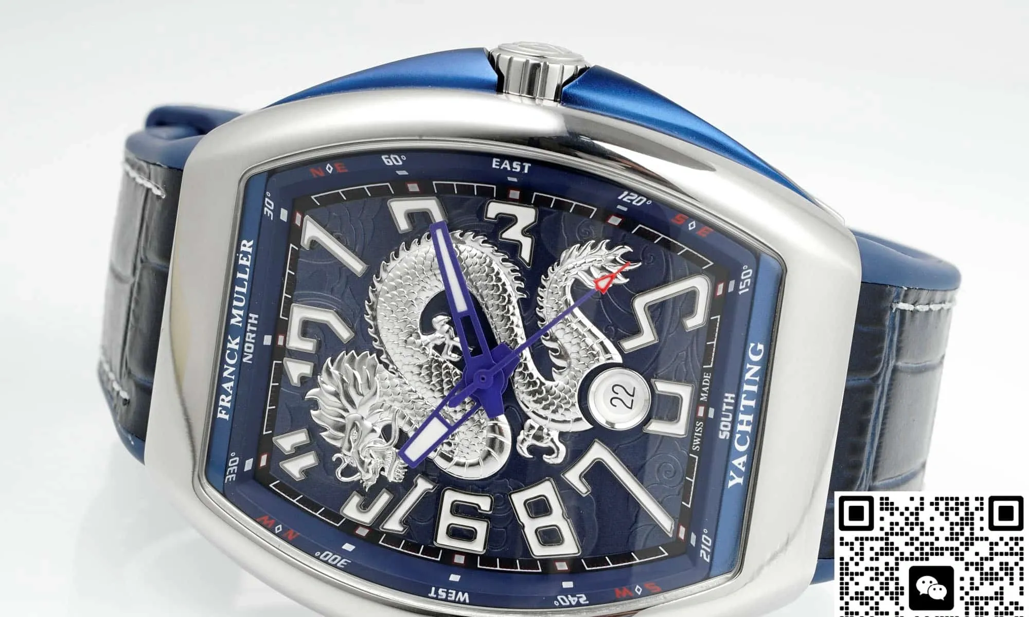 ABF Factory Franck Muller Vanguard blue strap 1:1 Best Edition Replica Watch