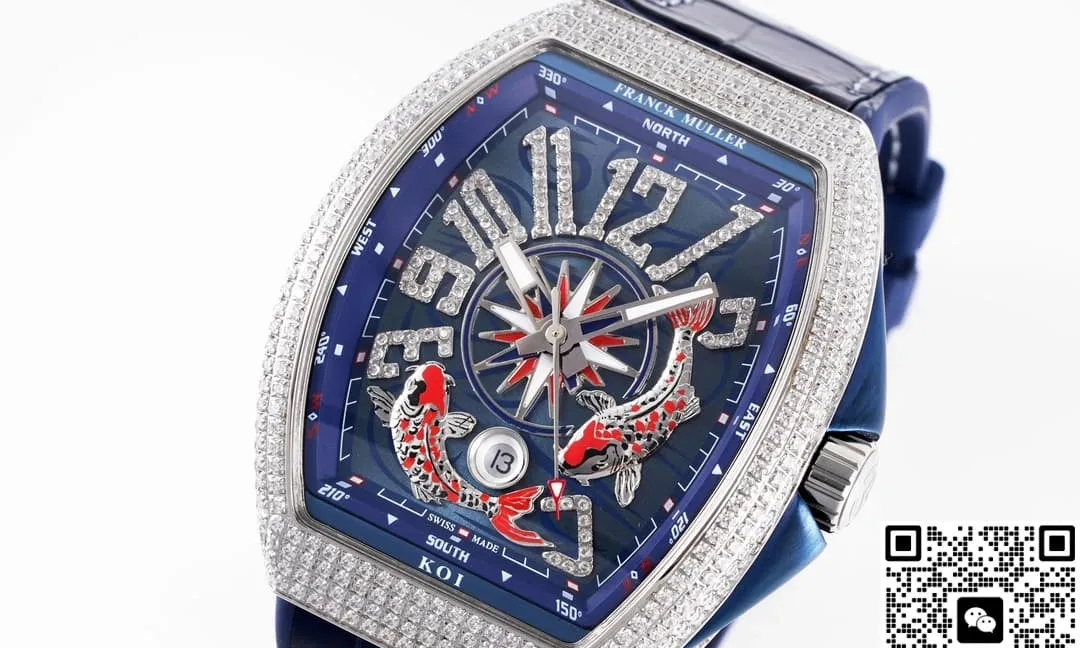 ABF Factory Franck Muller Yachting V45 Koi Diamond 1:1 Best Edition Replica Watch