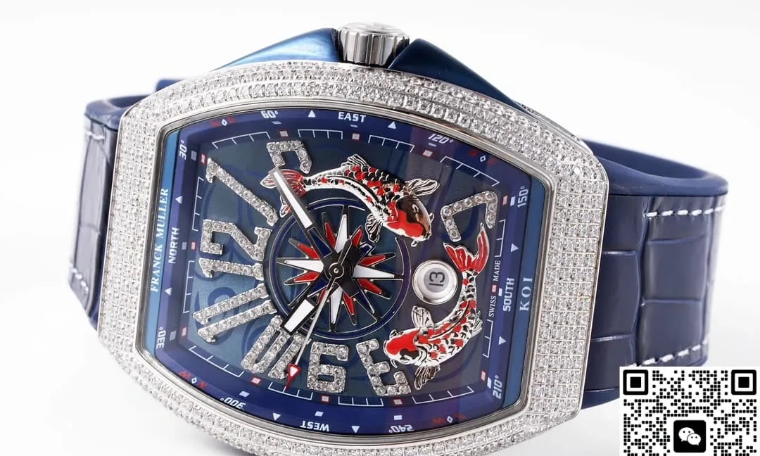 ABF Factory Franck Muller Yachting V45 Koi Diamond 1:1 Best Edition Replica Watch