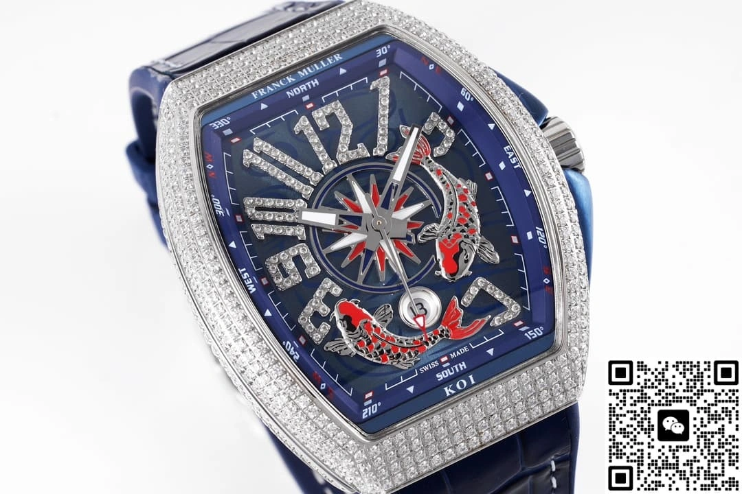 ABF Factory Franck Muller Yachting V45 Koi Diamond 1:1 Best Edition Replica Watch