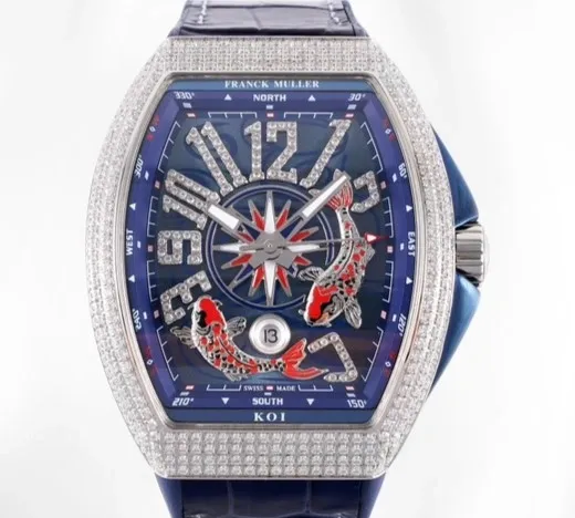 ABF Factory Franck Muller Yachting V45 Koi Diamond 1:1 Best Edition Replica Watch