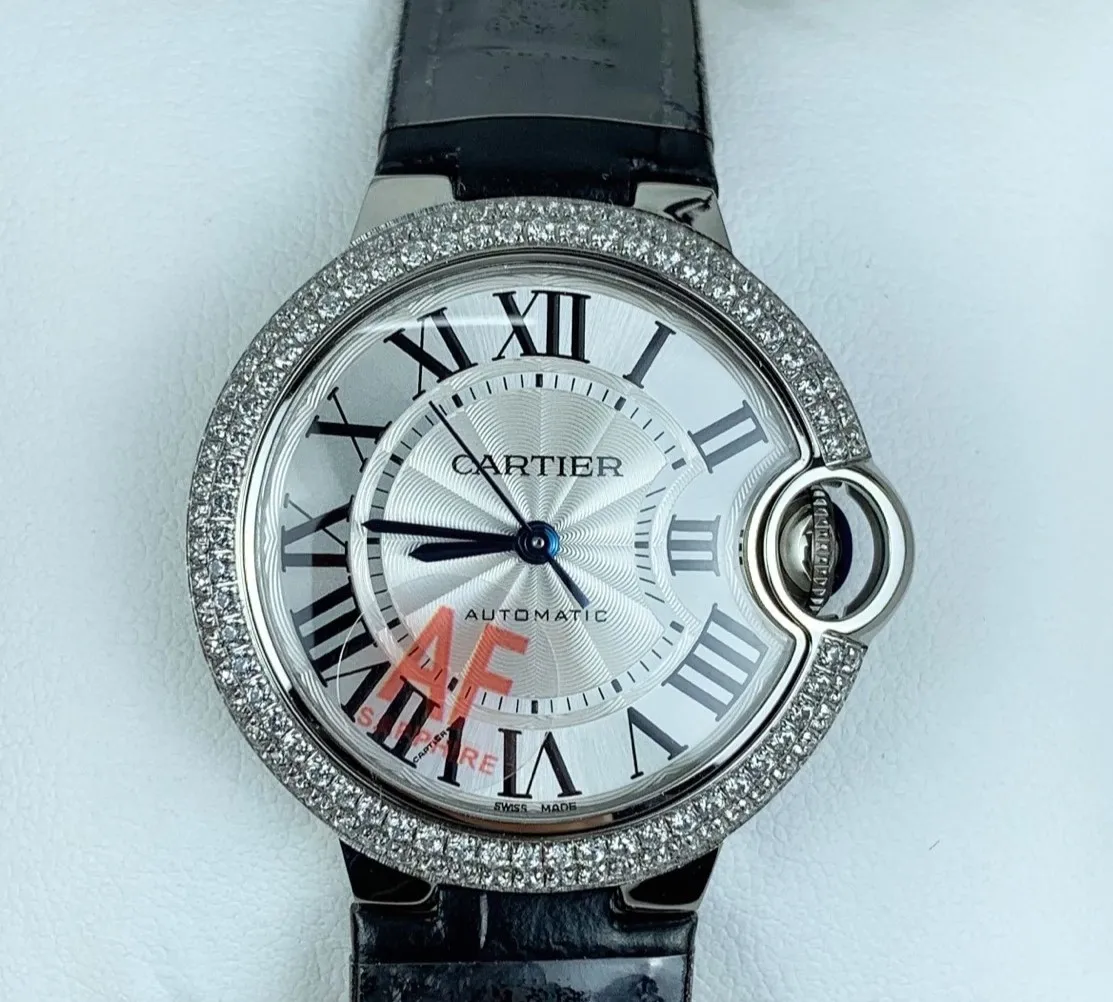 AF Factory Cartier Ballon Bleu Diamond Bezel 1:1 Best Edition Replica Watch