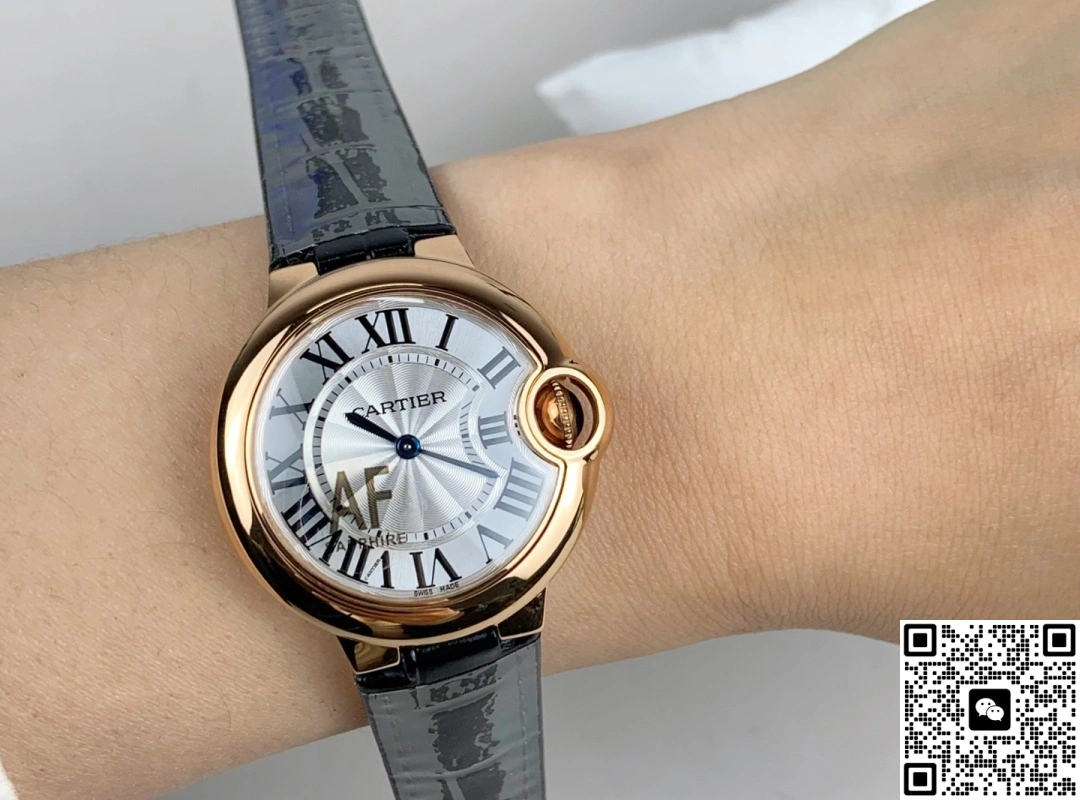 AF Factory Cartier Ballon Bleu Leather strap 1:1 Best Edition Replica Watch