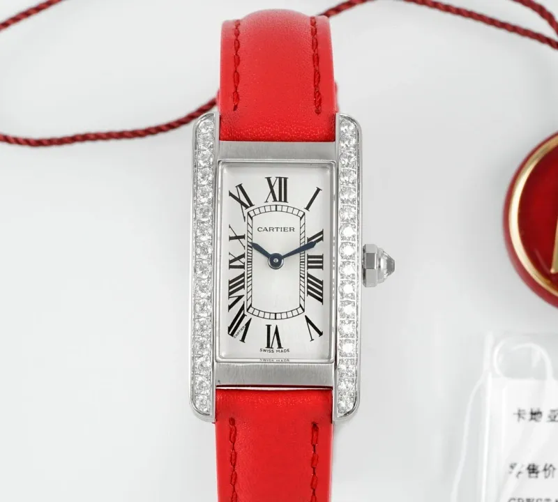 AF Factory Cartier Tank leather strap 1:1 Best Edition Replica Watch