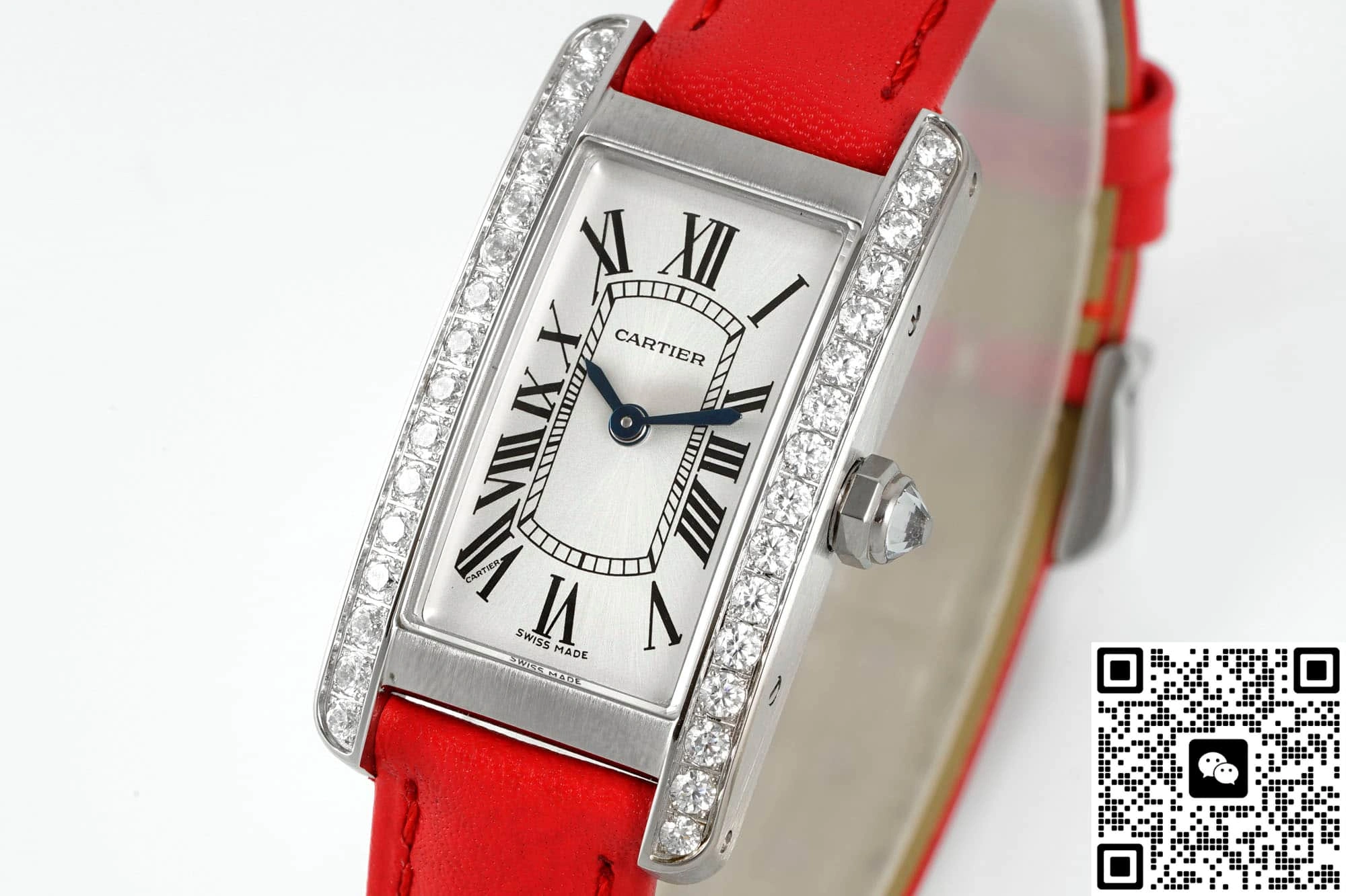AF Factory Cartier Tank leather strap 1:1 Best Edition Replica Watch