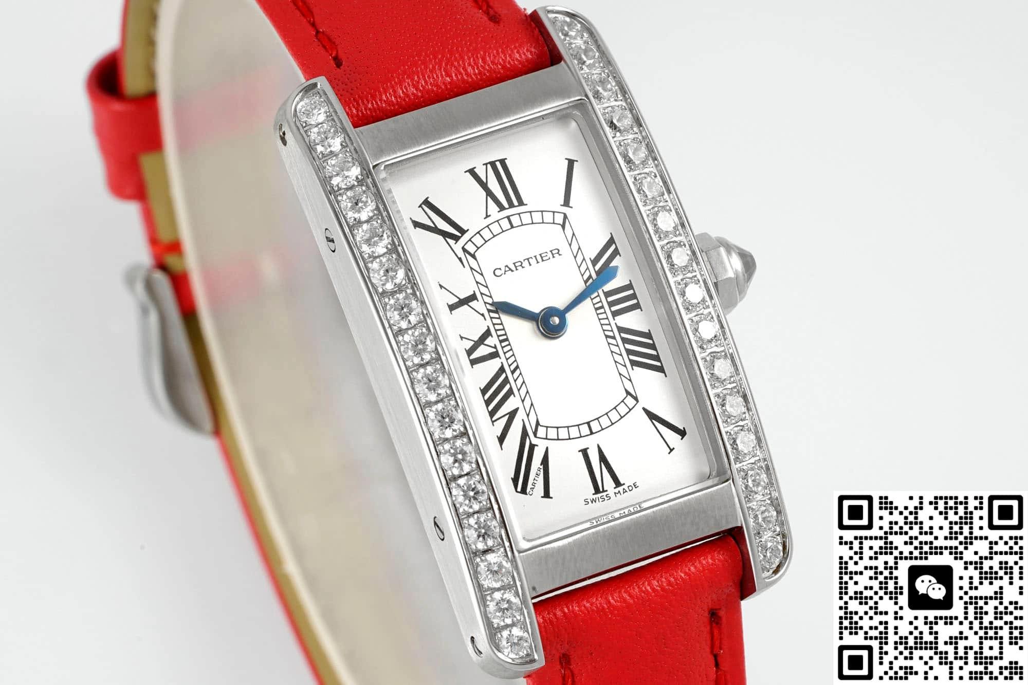 AF Factory Cartier Tank leather strap 1:1 Best Edition Replica Watch