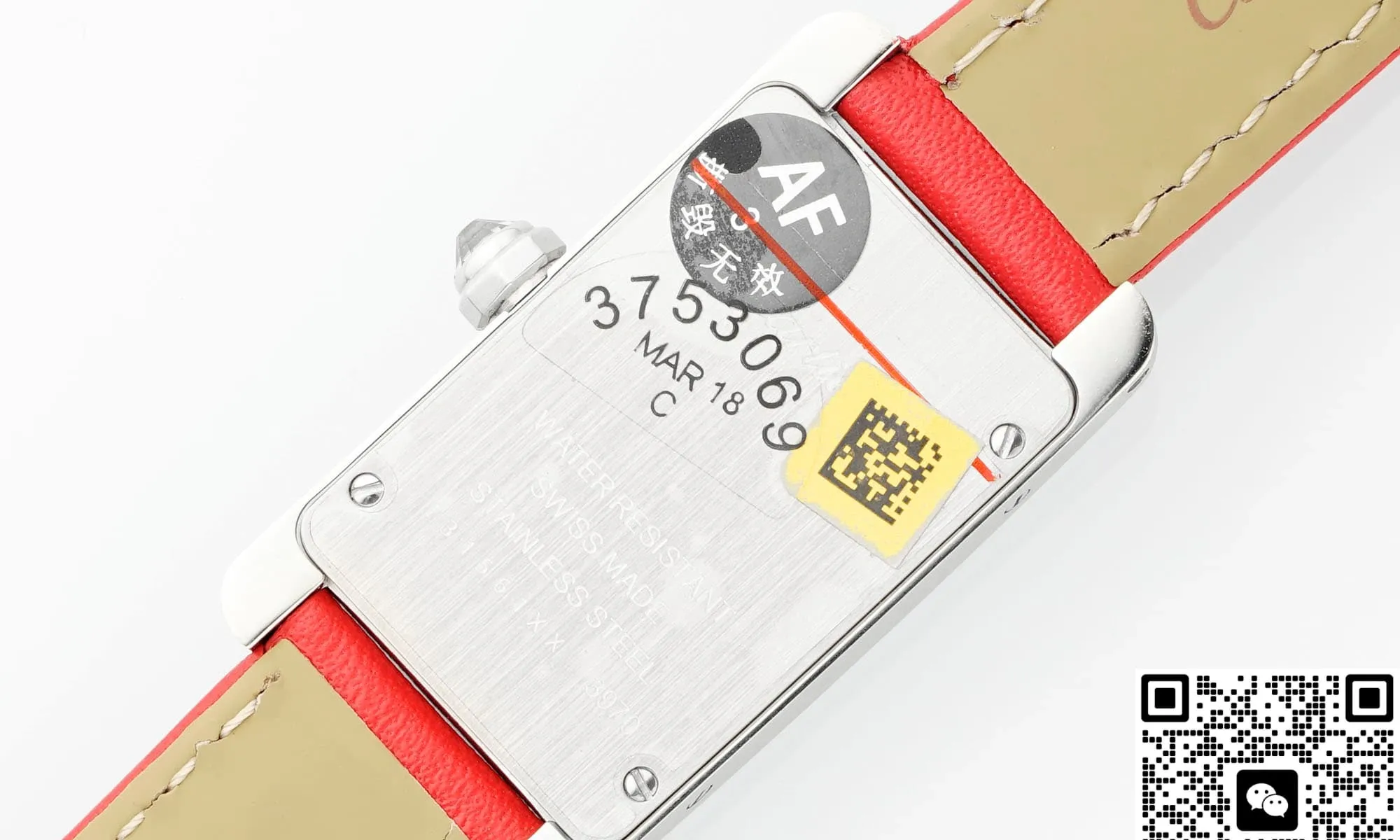 AF Factory Cartier Tank leather strap 1:1 Best Edition Replica Watch