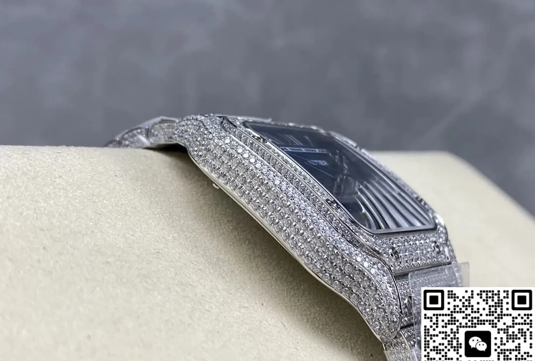 AMG Factory Cartier Santos WSSA0010 Blue Dial 1:1 Best Edition Replica Watch