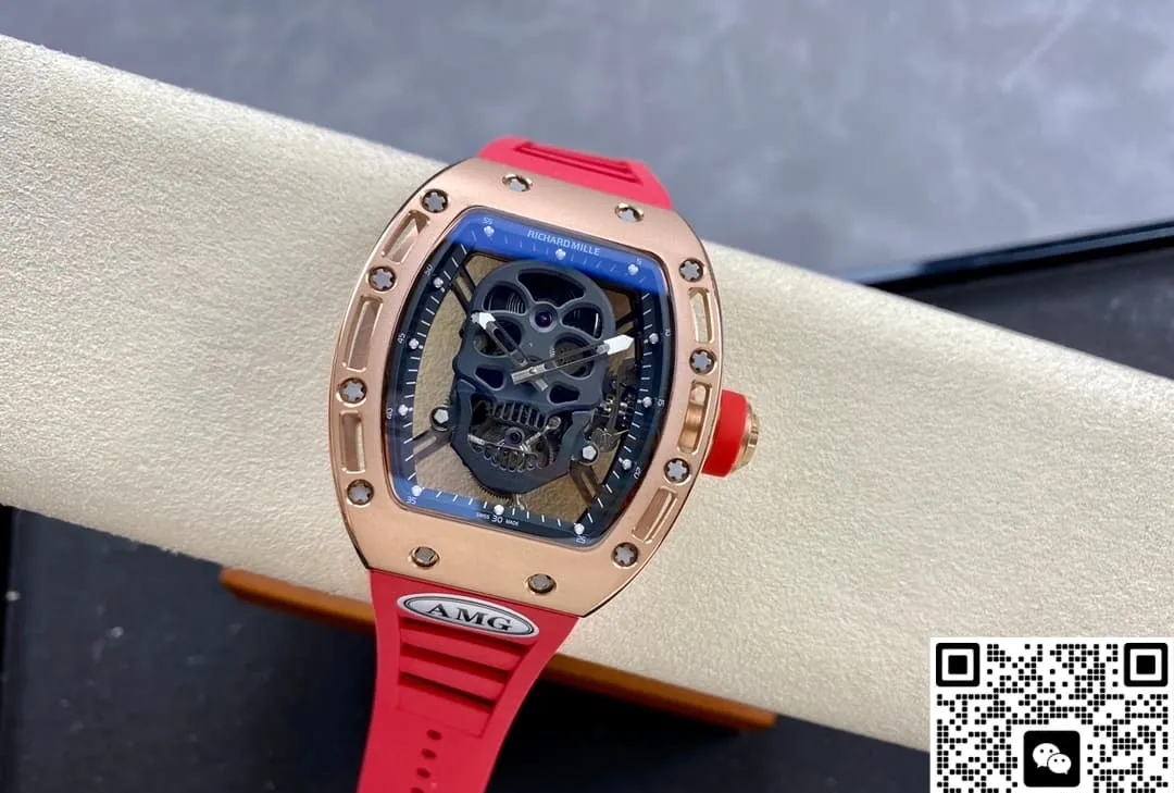 AMG Factory Richard Mille RM052 Red strap 1:1 Best Edition Replica Watch