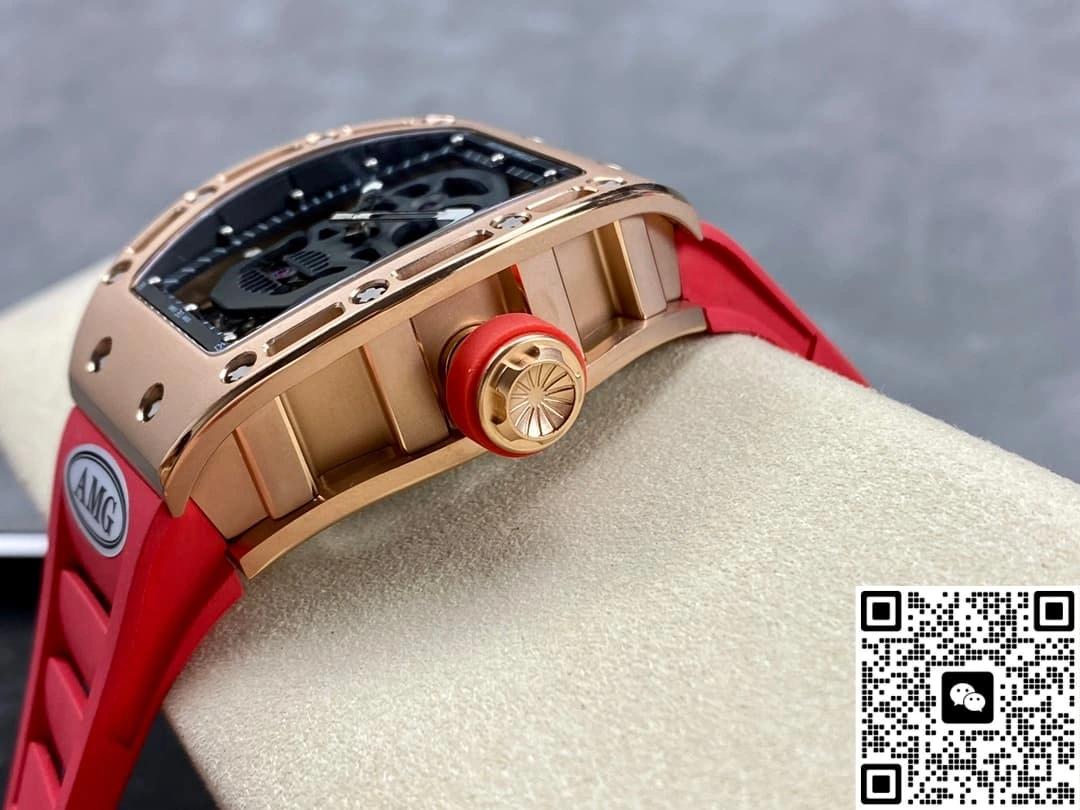 AMG Factory Richard Mille RM052 Red strap 1:1 Best Edition Replica Watch