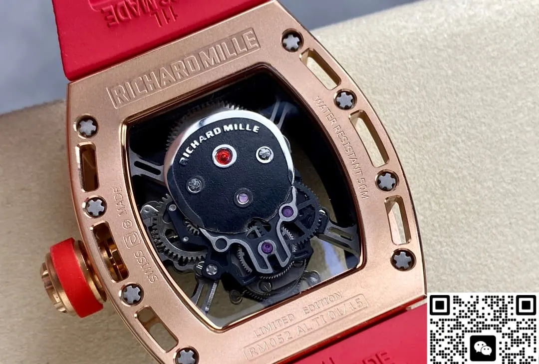 AMG Factory Richard Mille RM052 Red strap 1:1 Best Edition Replica Watch