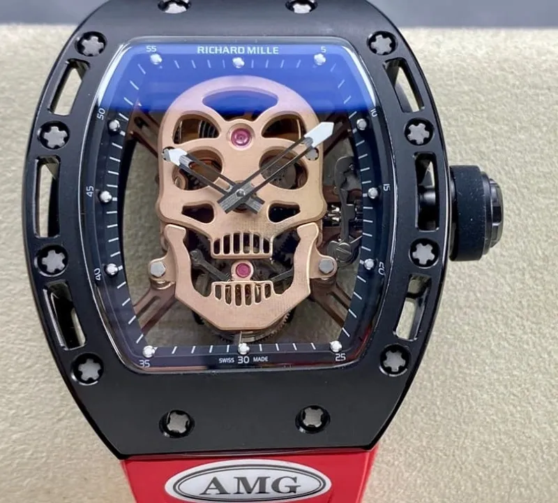 AMG Factory Richard Mille RM052 rubber strap 1:1 Best Edition Replica Watch