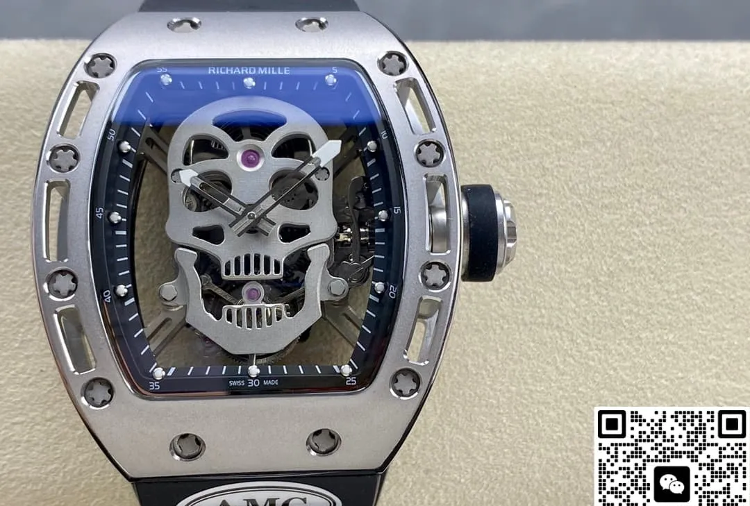 AMG Factory Richard Mille RM052 silver case 1:1 Best Edition Replica Watch
