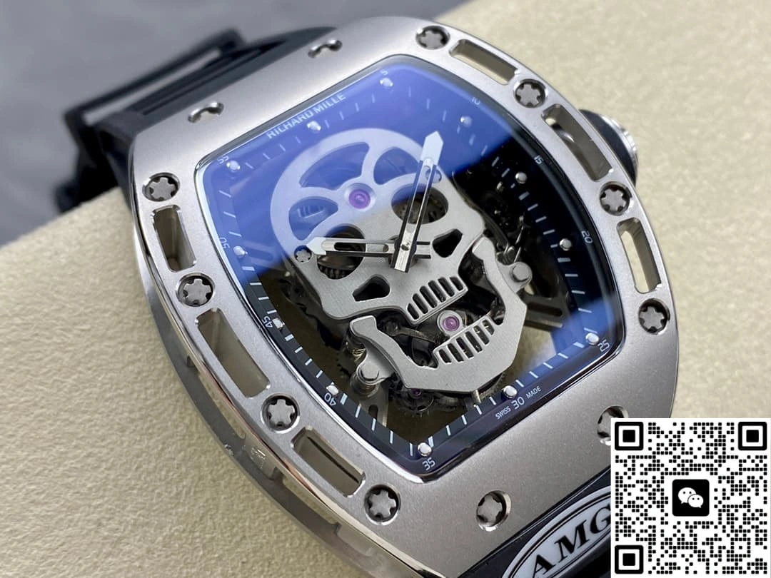 AMG Factory Richard Mille RM052 silver case 1:1 Best Edition Replica Watch