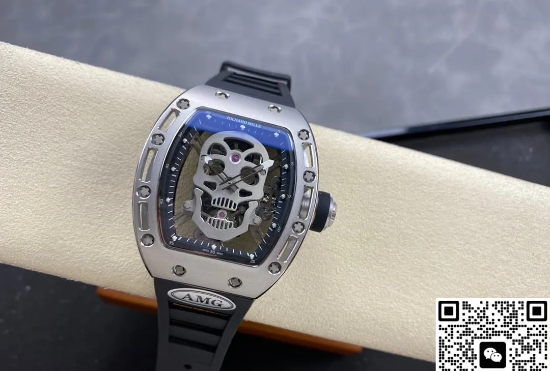AMG Factory Richard Mille RM052 silver case 1:1 Best Edition Replica Watch