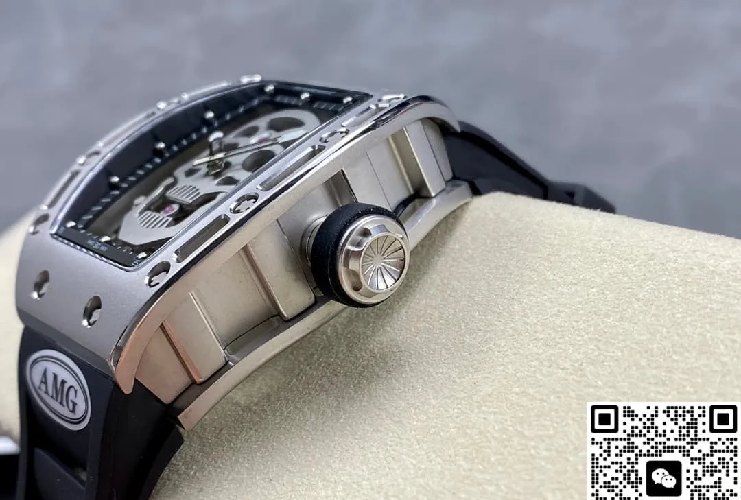 AMG Factory Richard Mille RM052 silver case 1:1 Best Edition Replica Watch