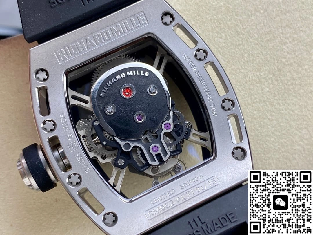 AMG Factory Richard Mille RM052 silver case 1:1 Best Edition Replica Watch