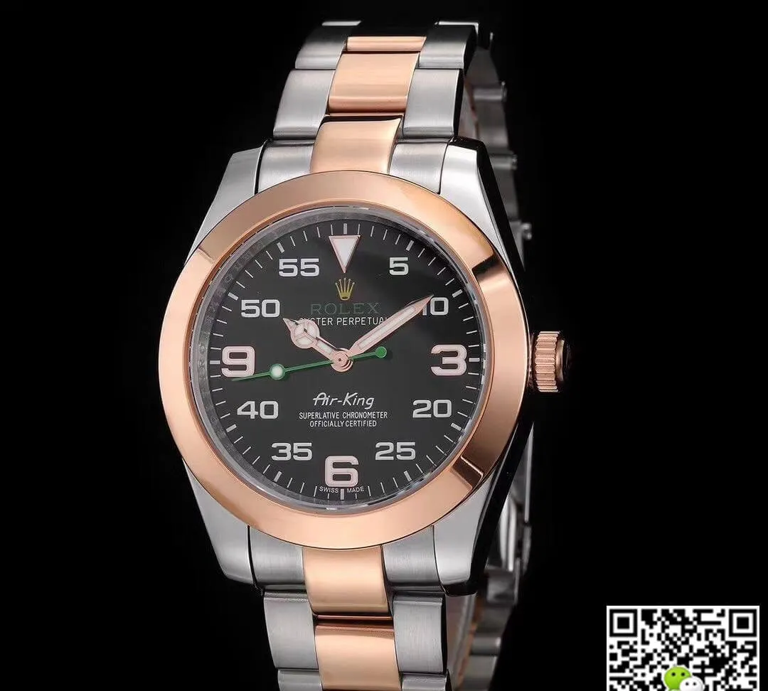 Rolex Air-King 116900 JF Factory 1:1 Best Edition Replica Watch Swiss ETA3131 Rose Gold
