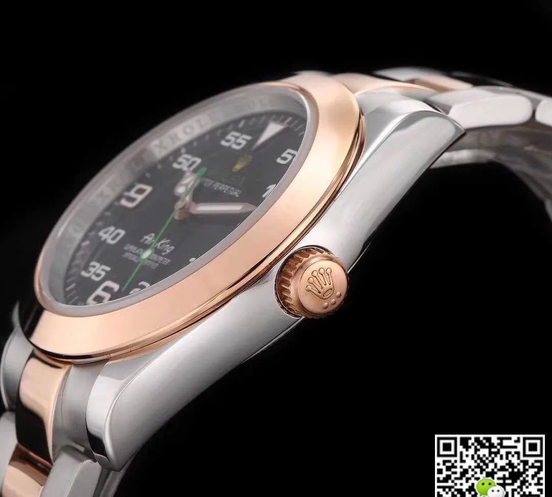 Rolex Air-King 116900 JF Factory 1:1 Best Edition Replica Watch Swiss ETA3131 Rose Gold