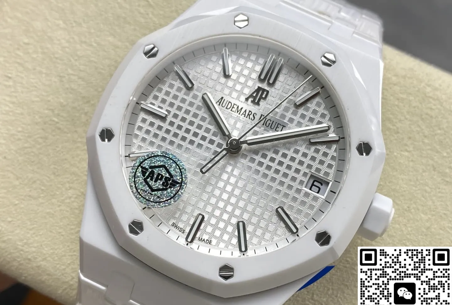 APS Factory Audemars Piguet Royal Oak 15500 Silvery white dial 1:1 Best Edition Replica Watch