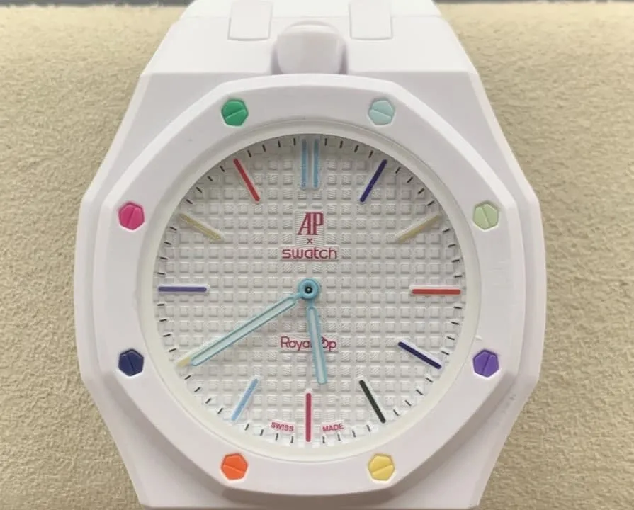 Audemars Piguet x Swatch Royal Pop HUIT BLANC 1:1 Best Edition Replica Watch