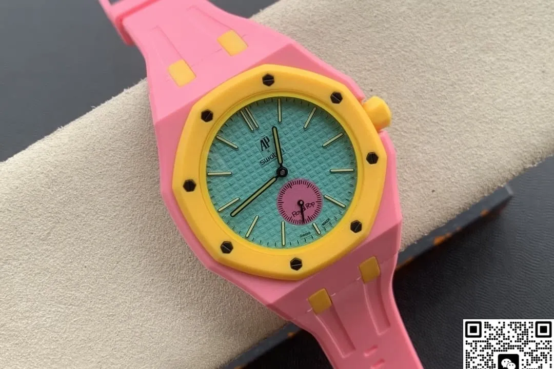 Audemars Piguet x Swatch Royal Pop OTG Roz 1:1 Best Edition Replica Watch