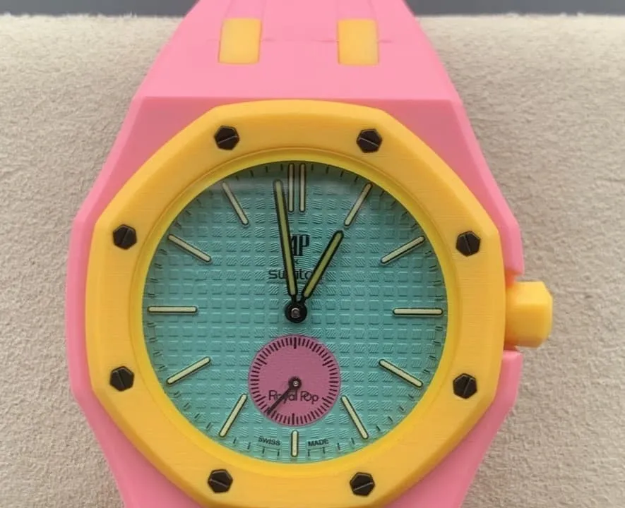 Audemars Piguet x Swatch Royal Pop OTG Roz 1:1 Best Edition Replica Watch