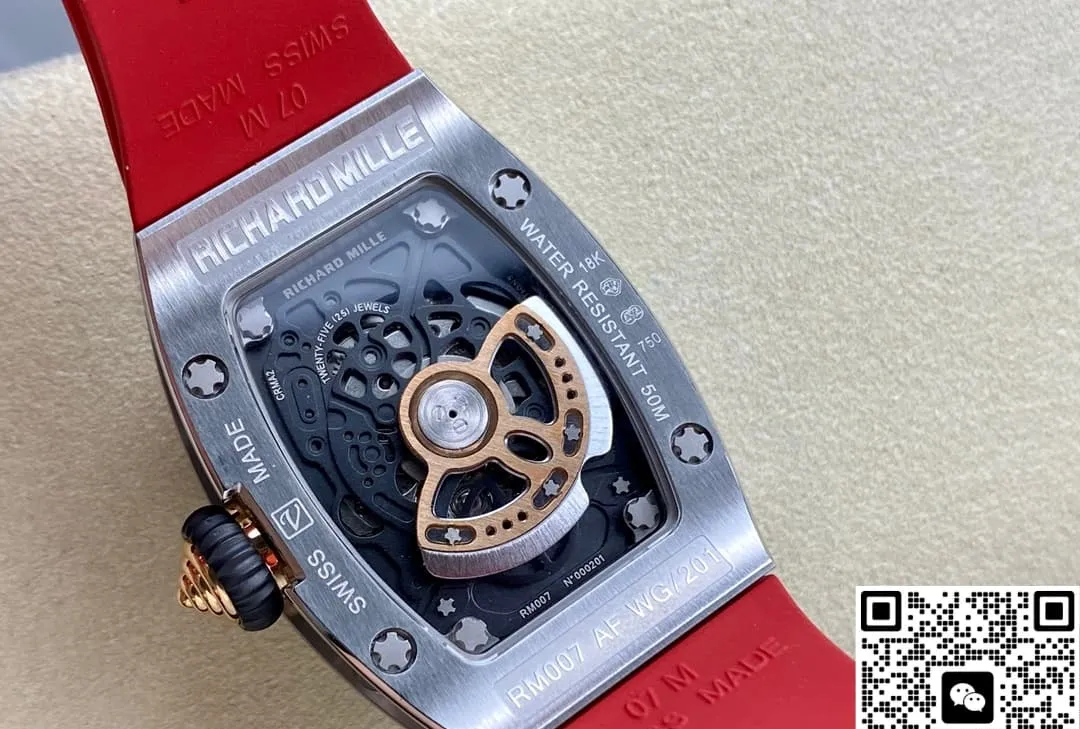 BBA Factory Richard Mille RM07-01 red strap 1:1 Best Edition Replica Watch