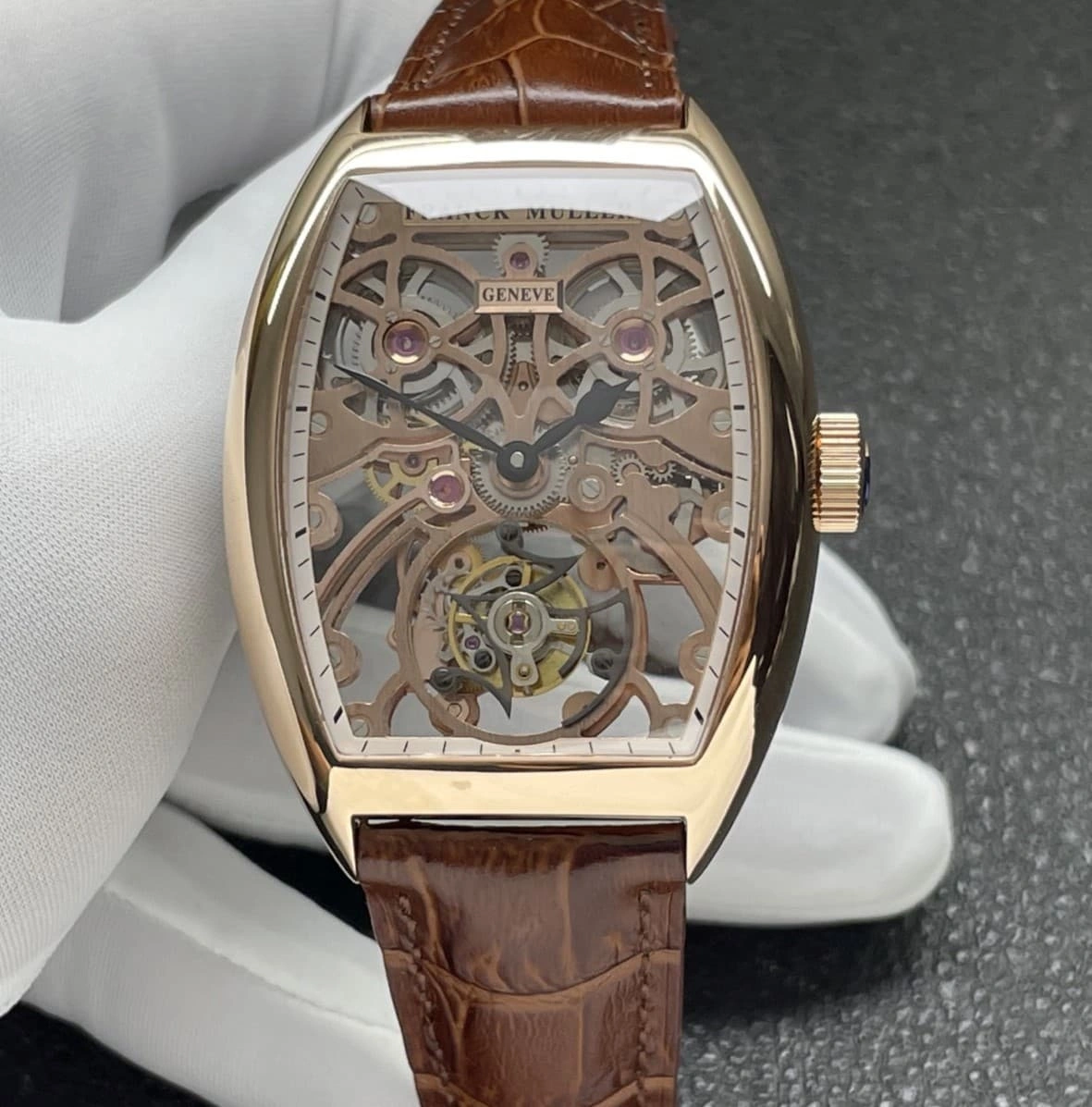 ABF Factory Franck Muller Tourbillon 8889 Rose Gold 1:1 Best Edition Replica Watch