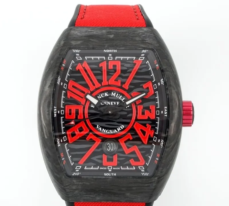 ABF Factory Franck Muller Vanguard red hour markers 1:1 Best Edition Replica Watch