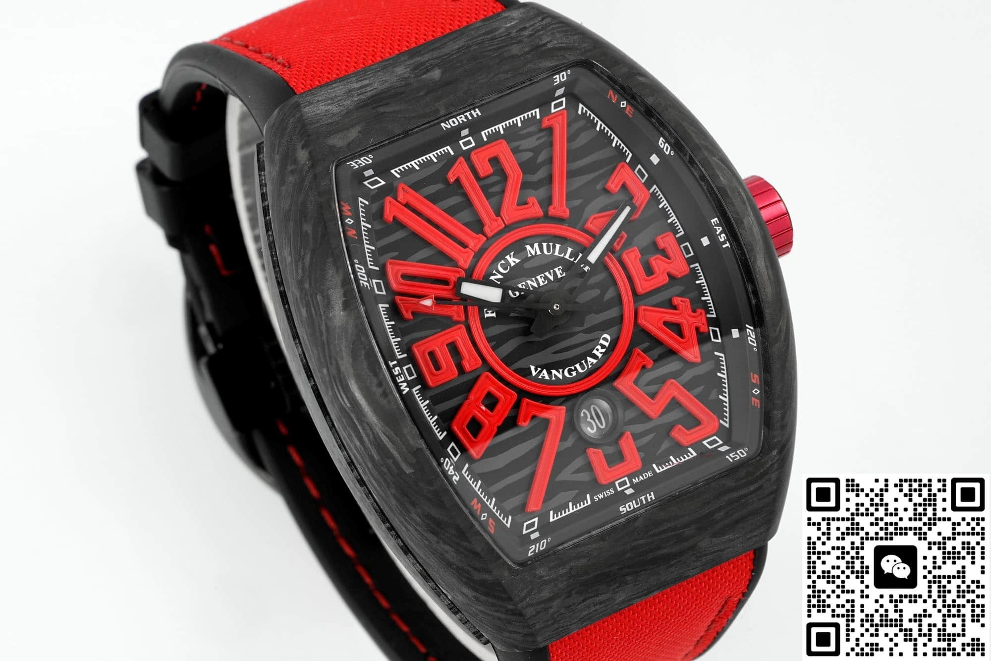 ABF Factory Franck Muller Vanguard red hour markers 1:1 Best Edition Replica Watch