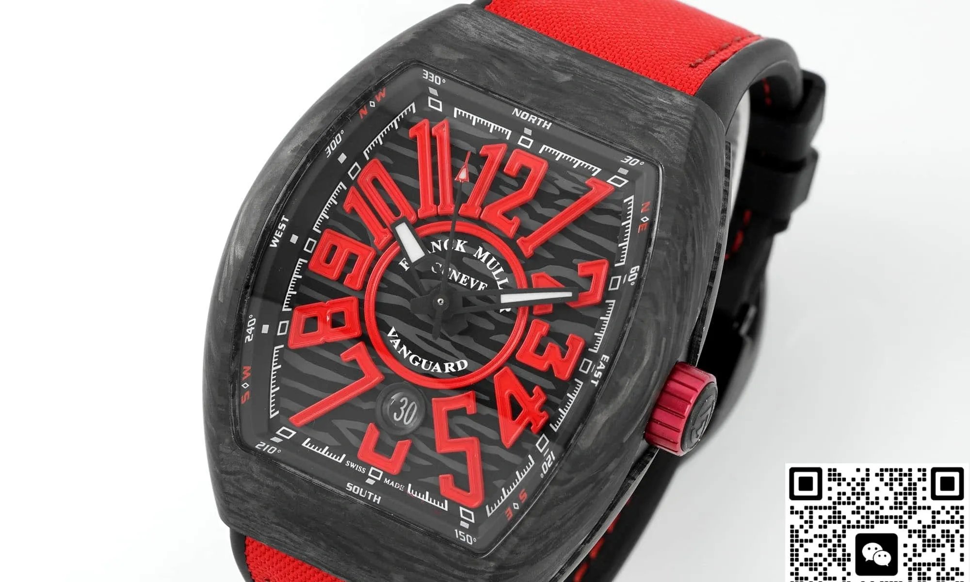 ABF Factory Franck Muller Vanguard red hour markers 1:1 Best Edition Replica Watch