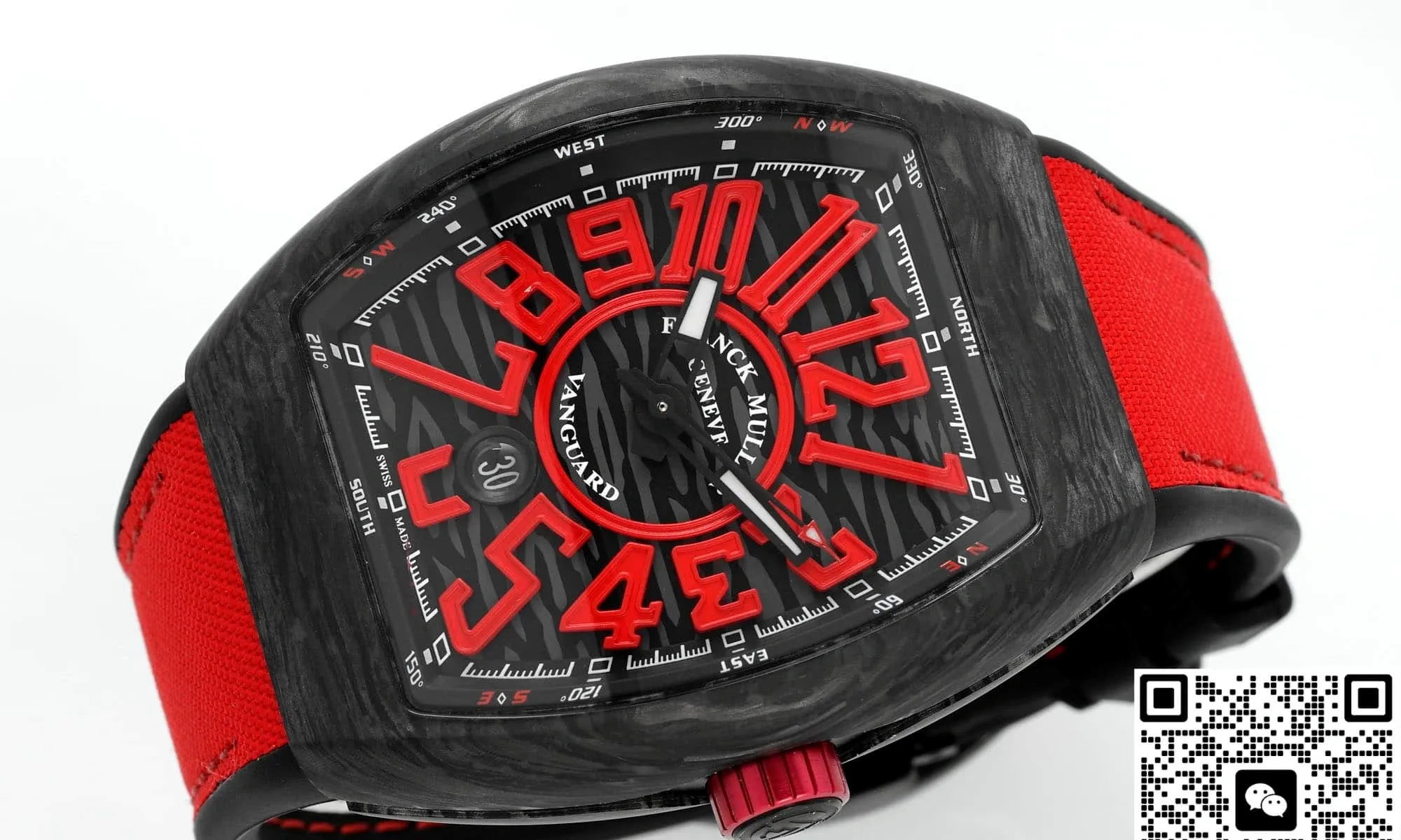 ABF Factory Franck Muller Vanguard red hour markers 1:1 Best Edition Replica Watch