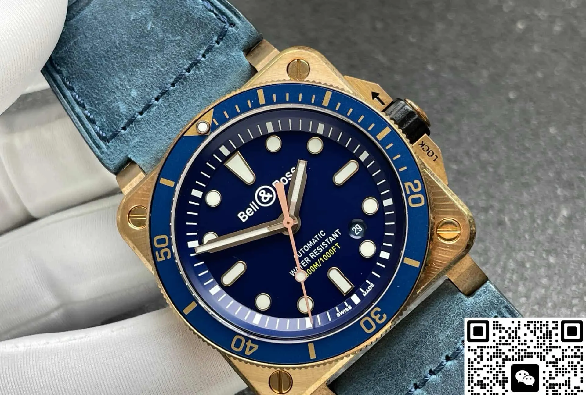 BR Factory Bell & Ross BR03-92 DIVER BRONZE BLUE 1:1 Best Edition Replica Watch