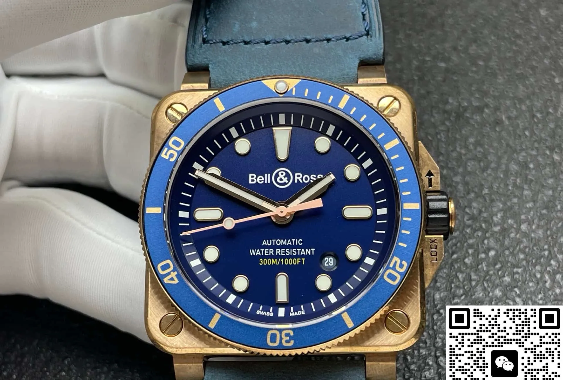 BR Factory Bell & Ross BR03-92 DIVER BRONZE BLUE 1:1 Best Edition Replica Watch