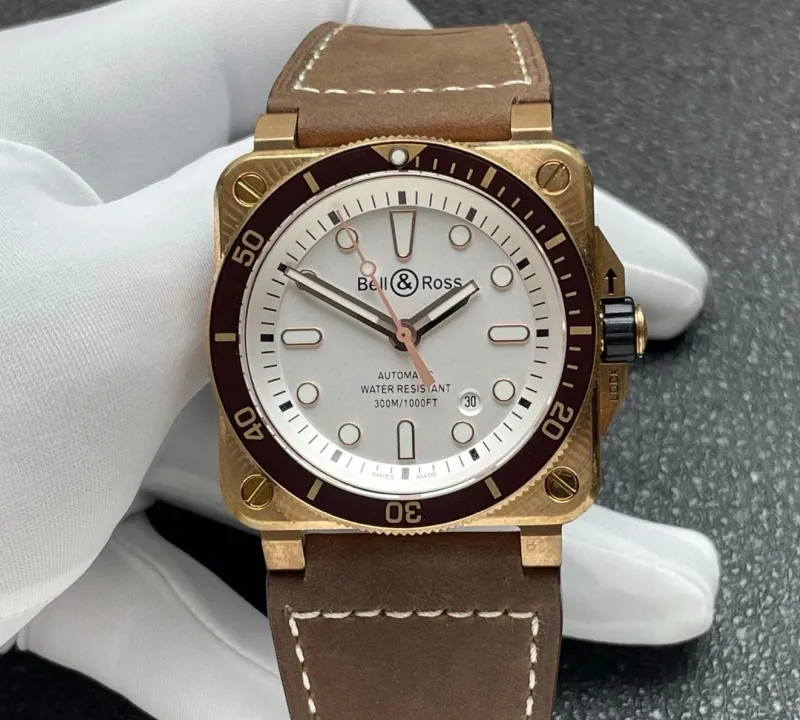 BR Factory Bell & Ross BR0392-D-WH-BR-SCA 1:1 Best Edition Replica Watch
