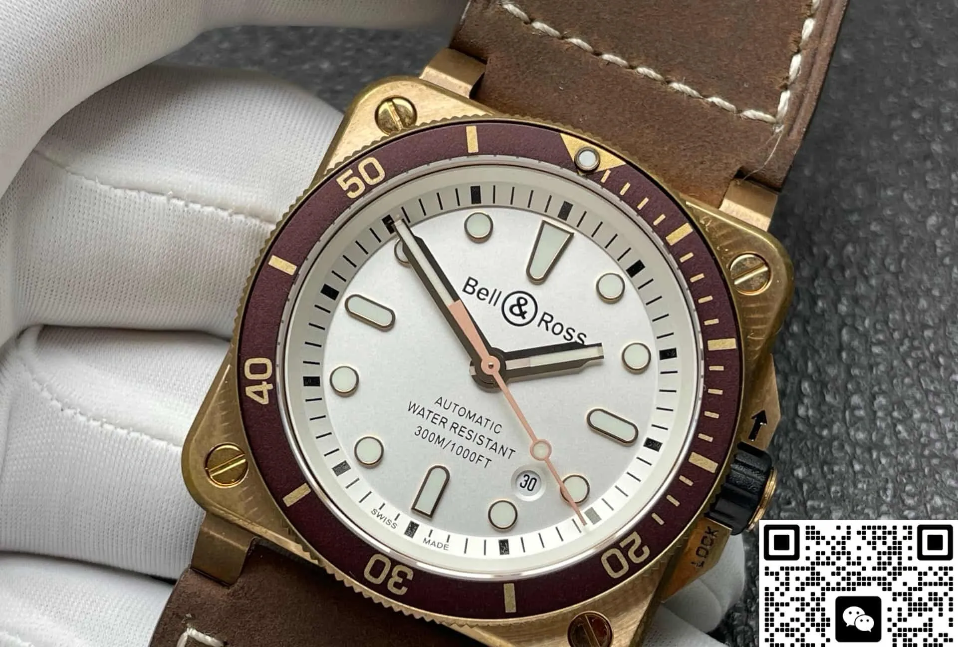 BR Factory Bell & Ross BR0392-D-WH-BR-SCA 1:1 Best Edition Replica Watch