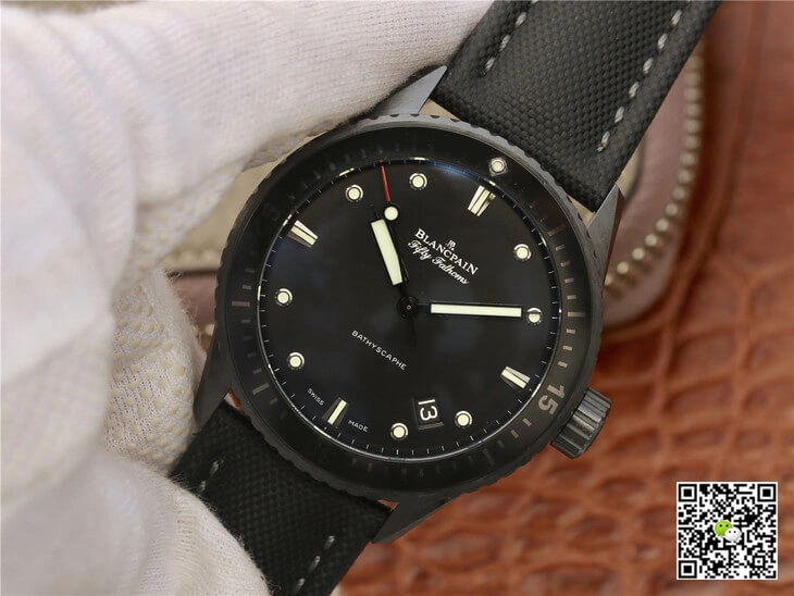 Blancpain Fifty Fathoms Bathyscaphe 5000-0130-B52-B GF Factory 1:1 Best Edition Replica Watch Black Strap