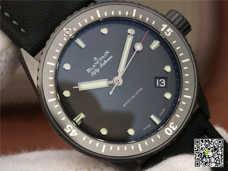 Blancpain Fifty Fathoms Bathyscaphe 5000-0130-B52-B GF Factory 1:1 Best Edition Replica Watch Black Strap