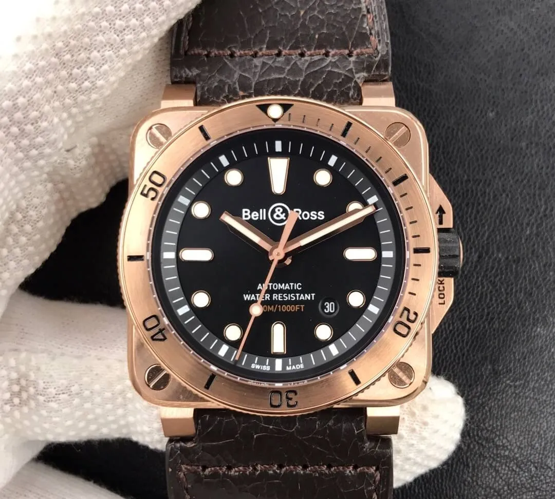 Bell & Ross BR0392-D-BL-BR SCA 1:1 Best Edition Replica Watch Brown Strap