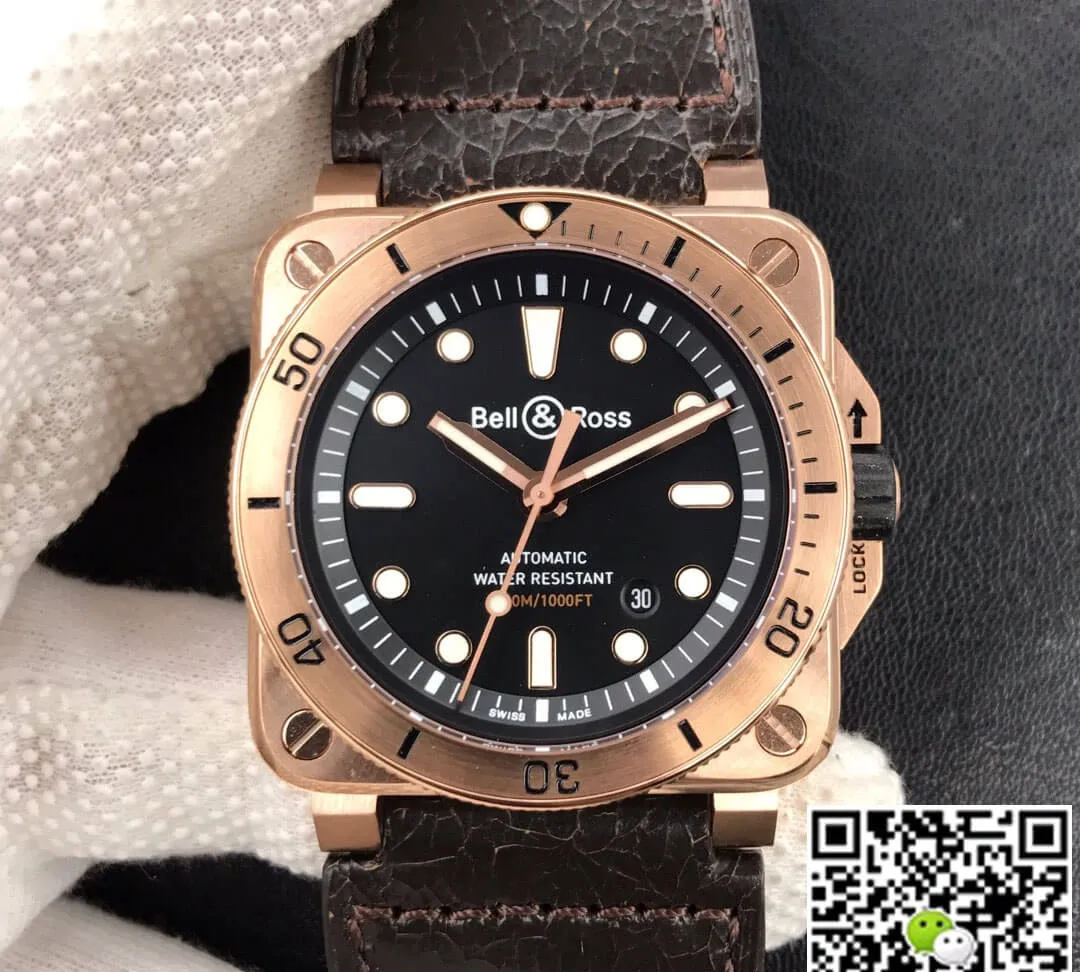 Bell & Ross BR0392-D-BL-BR SCA 1:1 Best Edition Replica Watch Brown Strap